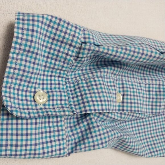 Ralph Lauren Button Down Shirt Long Sleeve Blue Check Men's XXL - Picture 12 of 16